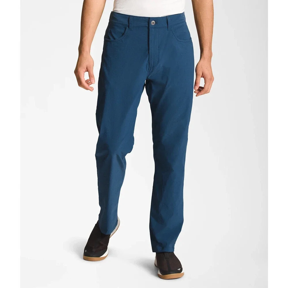 The North Face Sprag Pants Men's Blue Nylon Straight Leg 5-Pocket Zip Fly ASM249